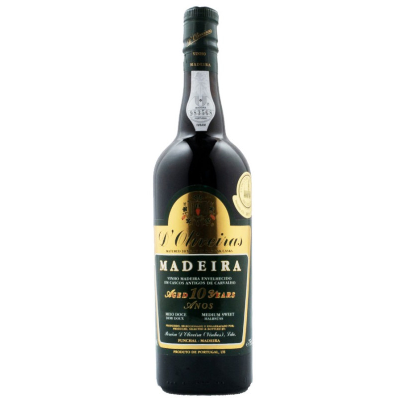 D'Oliveiras 10 Years Medium Sweet Madeira Wine