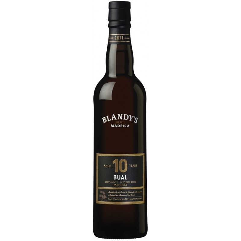 Blandy's 10 Years Bual Madeira Wine (500 ml)