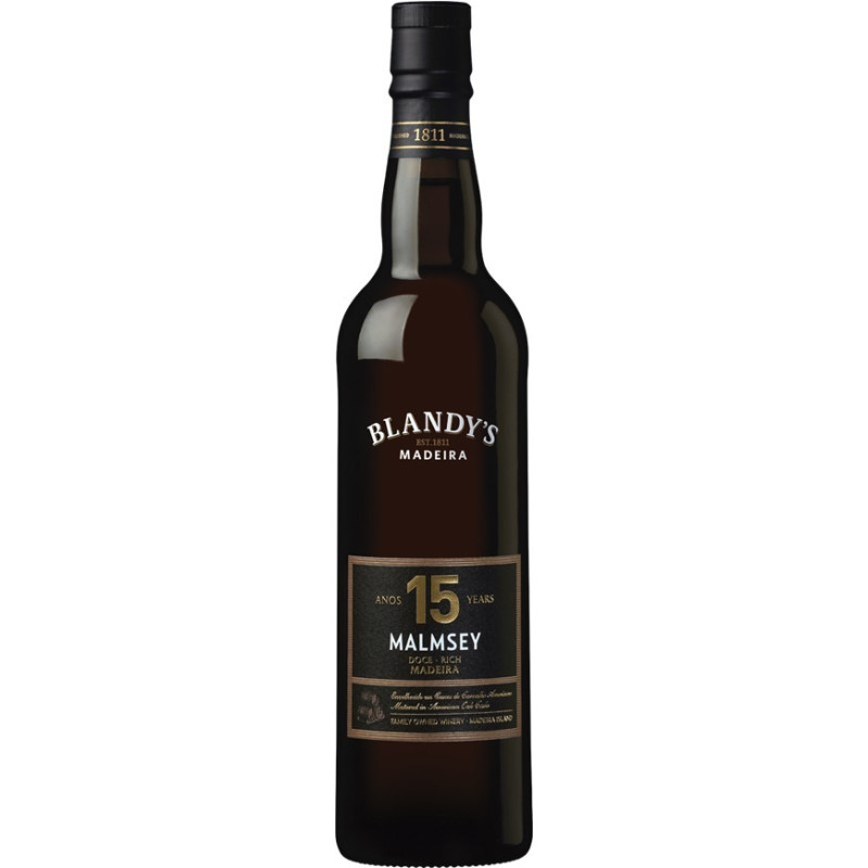 15 ans de Blandy Rich Malmsey Madère Wine (500 ml)